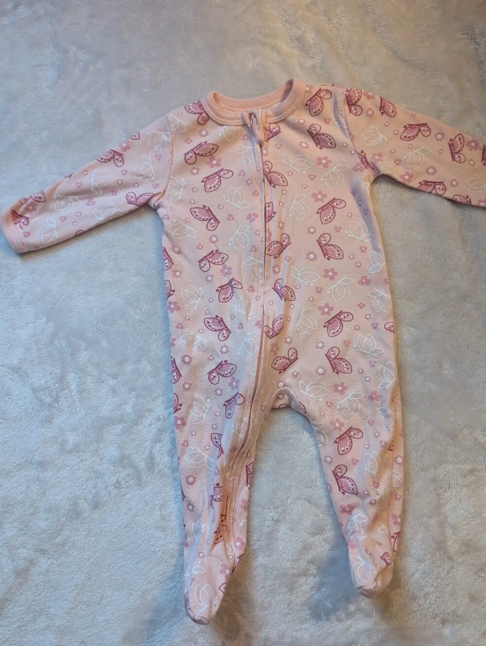 ✨ Little & Loved Butterfly Floral Footed Pajamas Sleeper 3-6M ✨